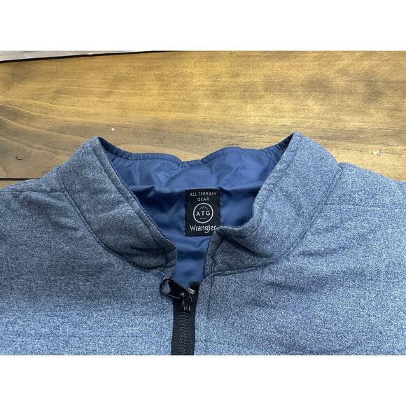 ATG Wrangler Men's Blue Reversible Puffer Insulated Classic Vest Size Small - Picture 3 of 13